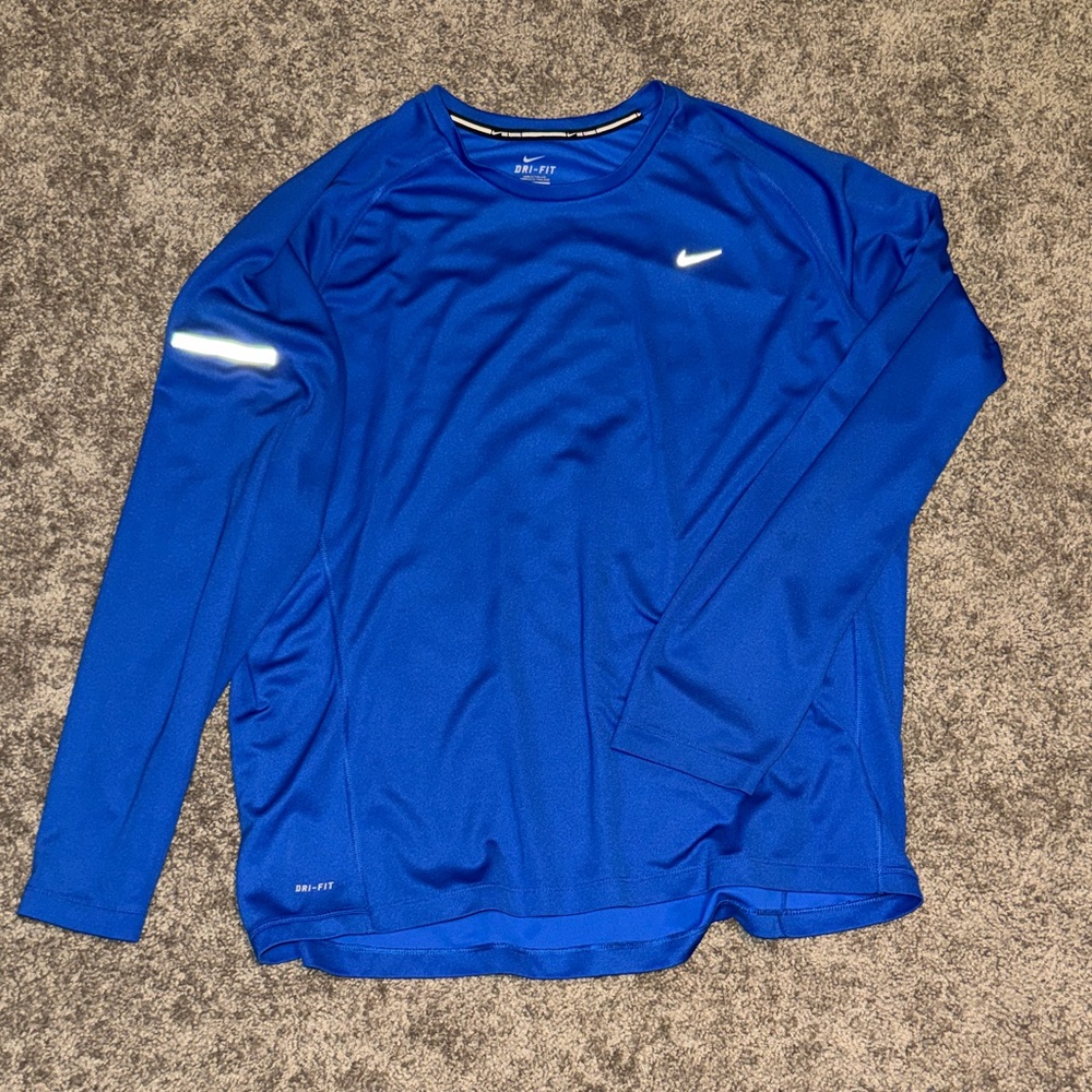 Nike Blue Long Sleeve Dri-FIT Shirt
